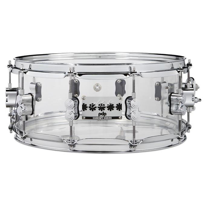 PDP Chad Smith Signature 14in x 6 Snare Drum in Clear Acrylic