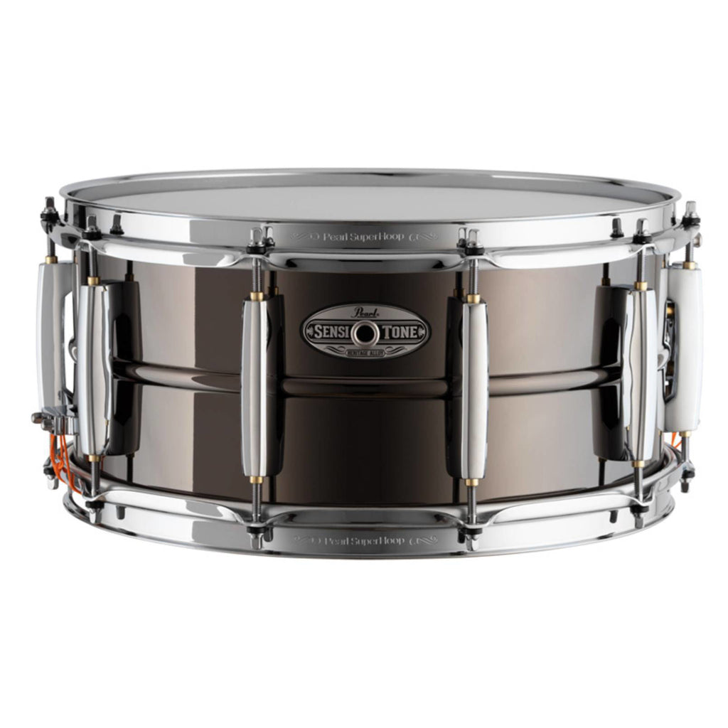 Pearl Sensitone Heritage Alloy 14x6.5 Snare Drum in Black Brass