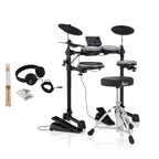 Pearl eRoadshow complete electronic drum kit with drum pads, cymbals, and control module for realistic drumming experience