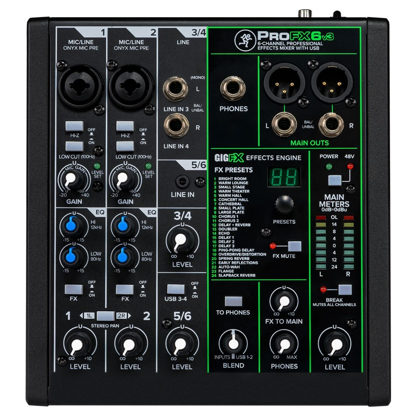 Mackie Performer Bundle with 6-Channel Mixer, 2x Microphones and Headphones