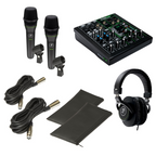Mackie Performer Bundle with 6-Channel Mixer, 2x Microphones and Headphones