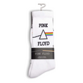 Perris Licensed Pink Floyd 'Dark Side of the moon Large Crew Socks in White - 1 Pair
