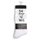 Perris Licensed Pink FloydThe Wall Large Crew Socks in White-1 Pair