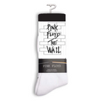 Perris Licensed Pink FloydThe Wall Large Crew Socks in White-1 Pair