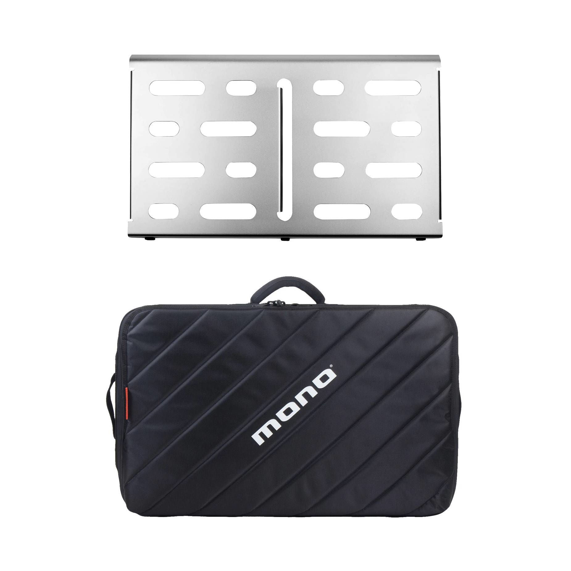 Mono PFX Pedalboard Medium Silver & Tour 2.0 Pedalboard Case