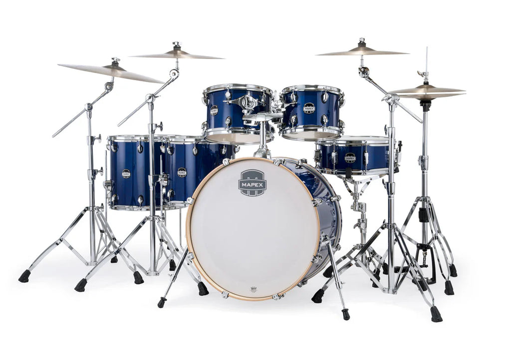 Mapex Mars Maple 6pc 22" Studioease Shell Pack w/SONIClear Tom Suspension - Midnight Blue