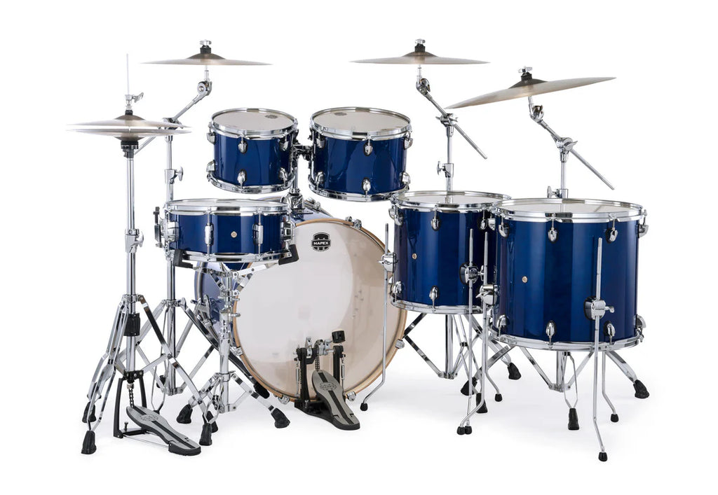 Mapex Mars Maple 6pc 22" Studioease Shell Pack w/SONIClear Tom Suspension - Midnight Blue