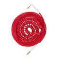 Pig Hog Half Coil Instrument Cable, 30 ft, Candy Apple Red