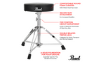 Pearl D-50 Drum Throne