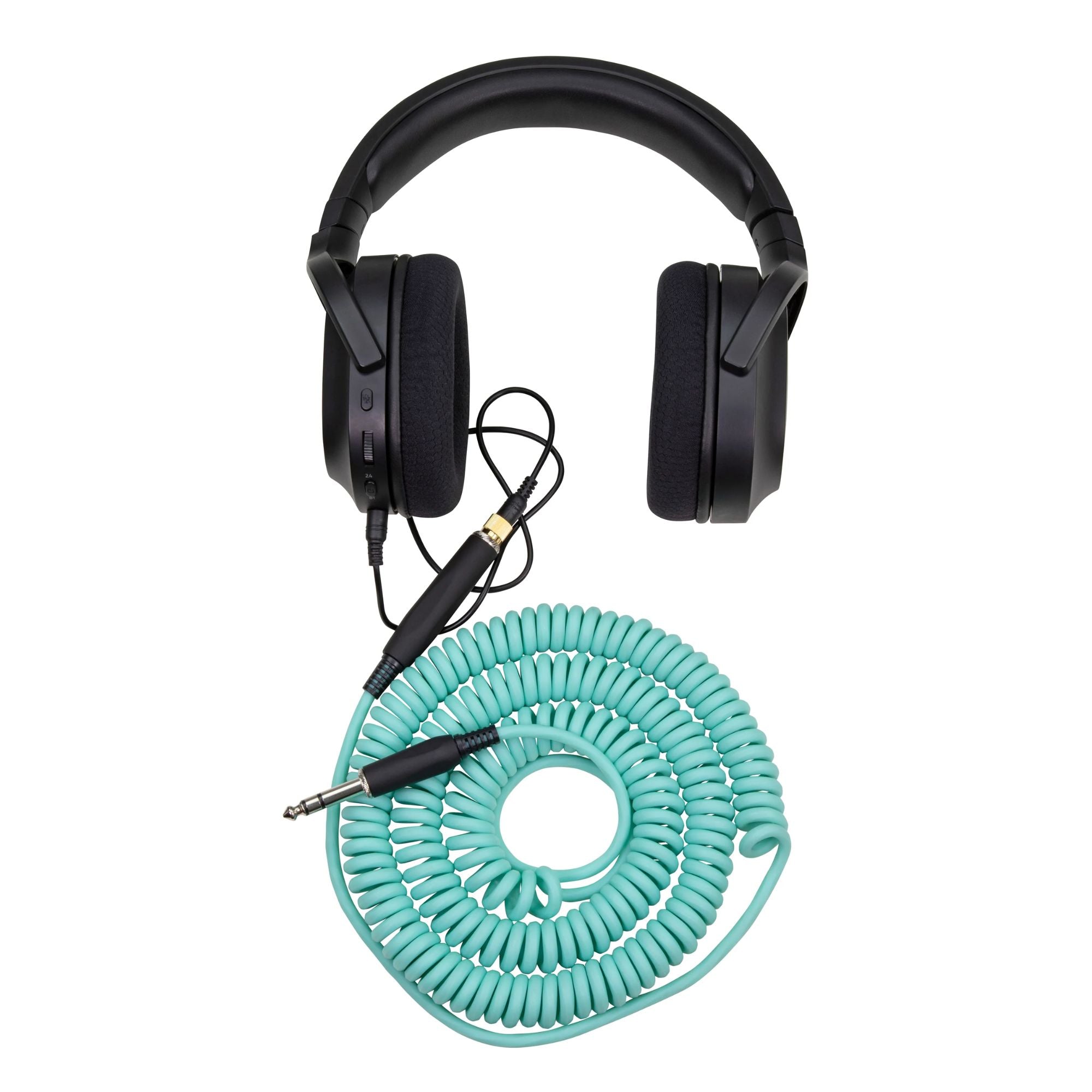 Pighog Hex Series Coiled Headphone Ext. Cable 1/4 (25ft) - Seafoam Green