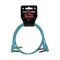 PigHog Lil' Pigs Low Profile 2ft patch cables (2pk) - Daphne Blue