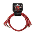 PigHog Lil' Pigs Low Profile 3ft patch cables (2pk) - Candy Apple Red