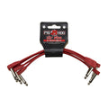 Pig Hog Lil' Pigs 6in Low Profile Patch Cables, 4pk, Candy Apple Red