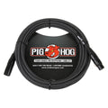 Pig Hog Woven XLR Microphone Cable - 10ft - Black & White