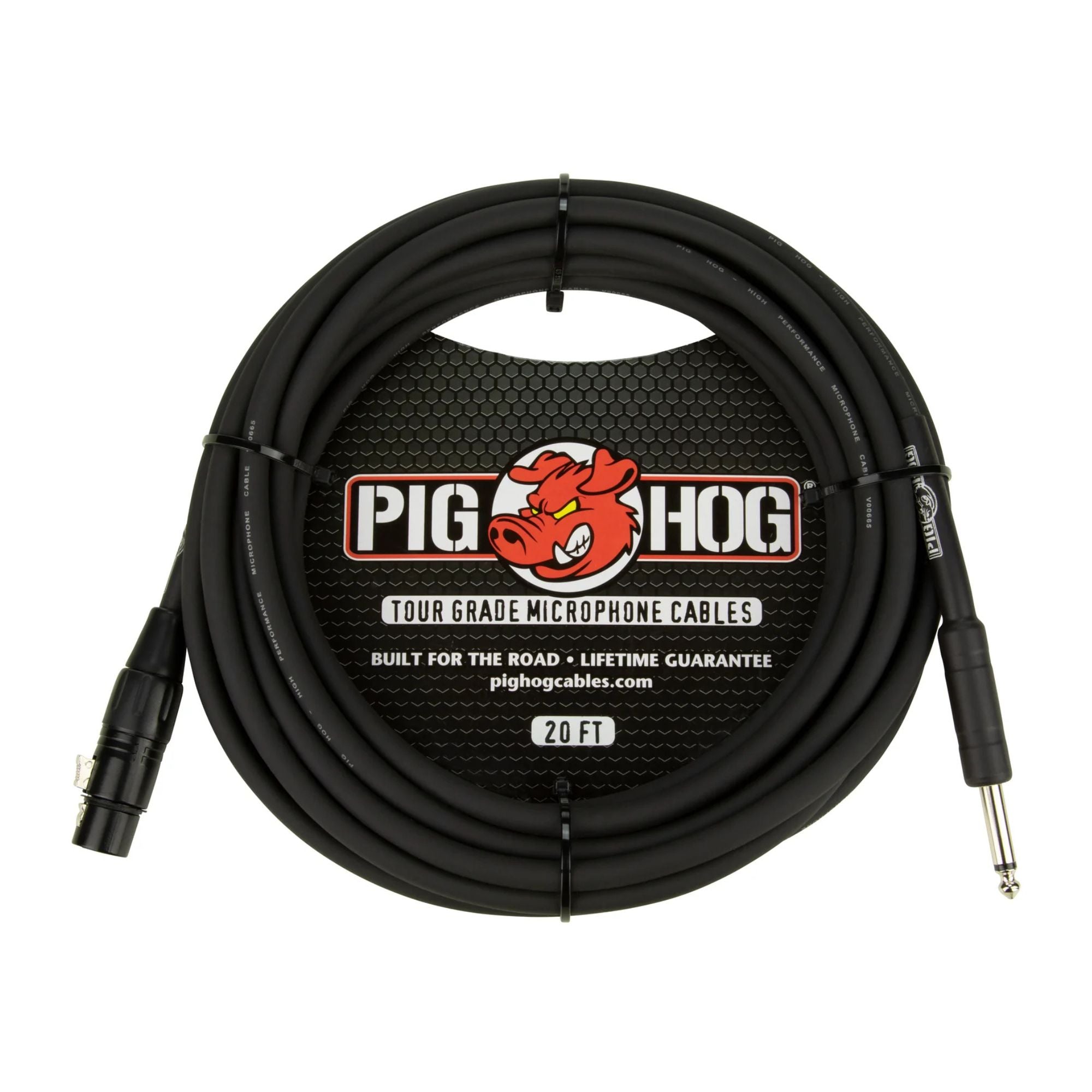 Pig Hog 8mm XLR Female to 1/4 Male Hi-Z 20 foot  Microphone Cable