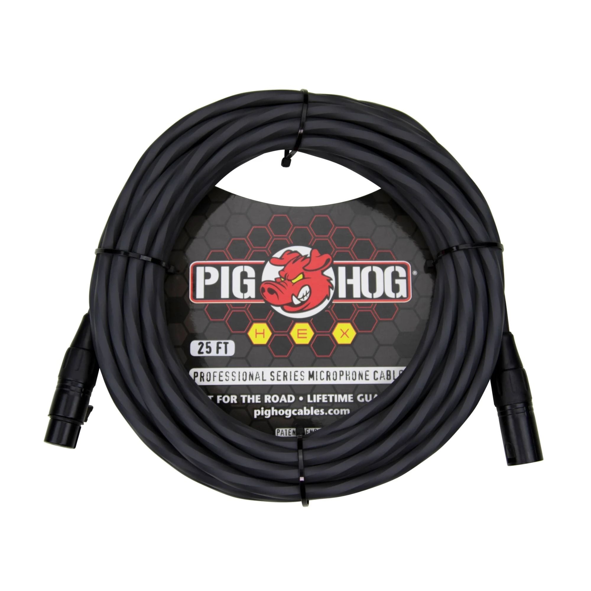 Pig Hog Hex Series 25 foot Microphone Cable - Grey