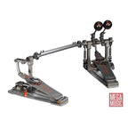 Pearl P-3002D Eliminator Demon Drive double bass drum pedal with case, showing the pedal's sleek design and sturdy construction.