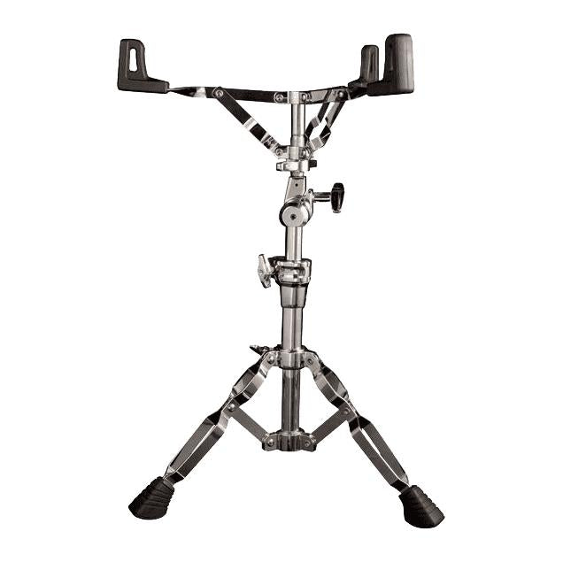 Pearl Pearl S-930 snare drum stand with Uni-Lock, black drum hardware and adjustable support for secure drum mounting.