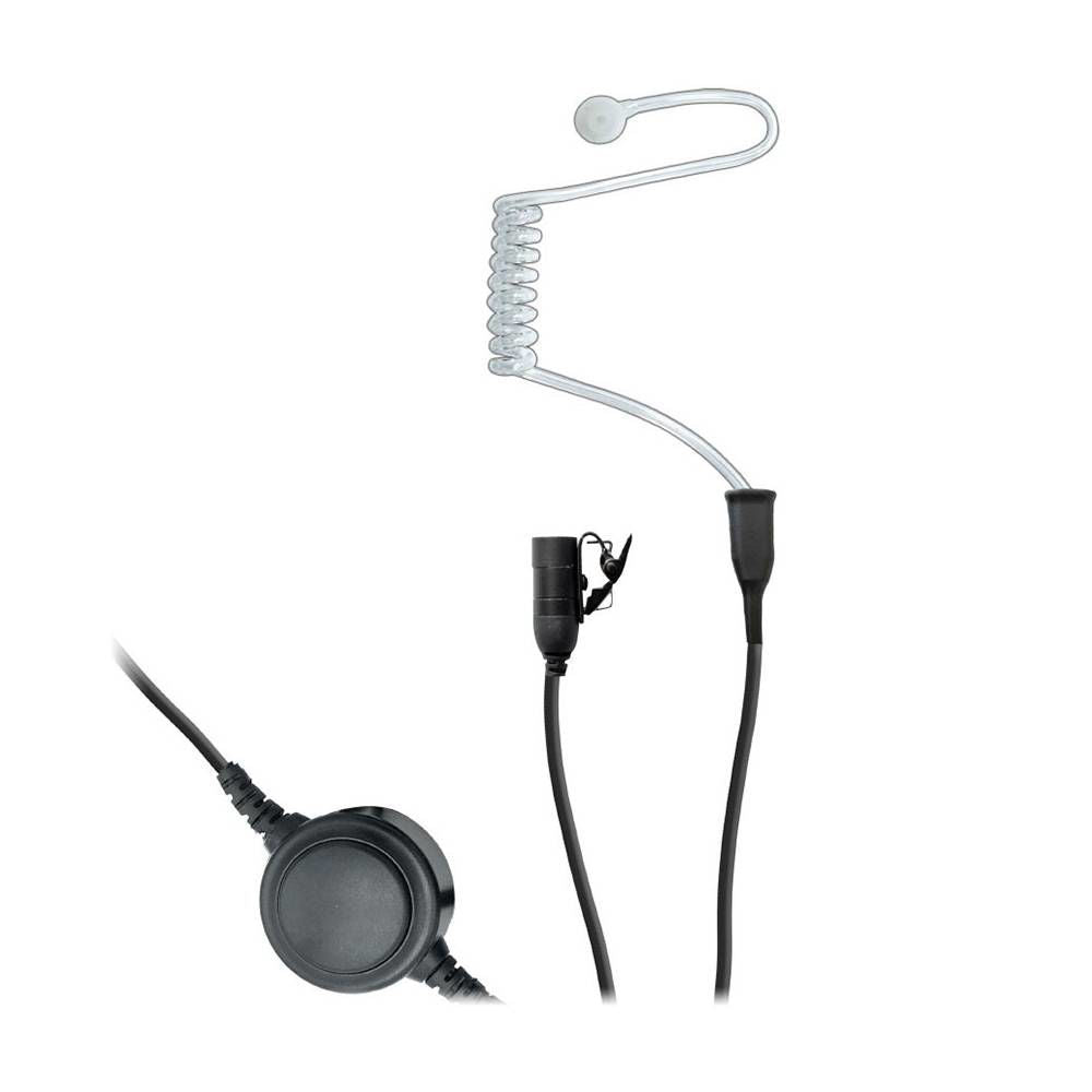 Pliant MicroCom Lavalier Microphone and Eartube with PTT Button with Dual Mini Connector for MicroCom