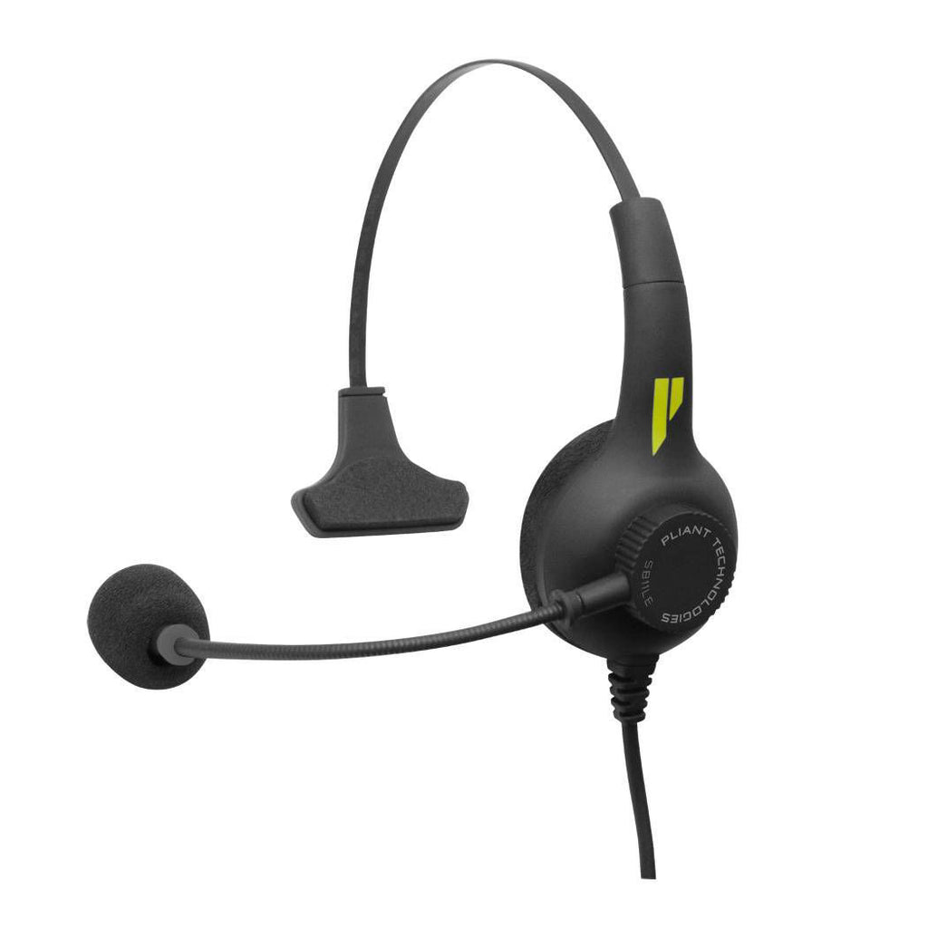 Pliant SmartBoom LITE Single Ear Pliant Headset with Dual 3.5mm Connector
