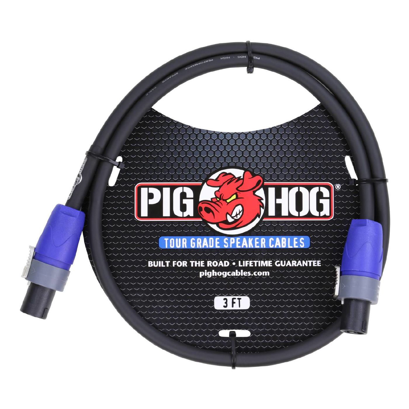 Pig Hog Speaker Cable, 3ft (14 gauge wire) - SPEAKON