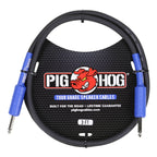 Pig Hog 3ft 14-gauge speaker cable for PA systems, featuring durable wiring and connectors for clear sound transmission.