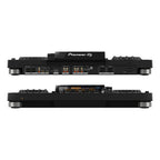 Pioneer XDJRX3 all-in-one DJ system with 10.1-inch touch screen, featuring jog wheels, control knobs, and Rekordbox compatibility.