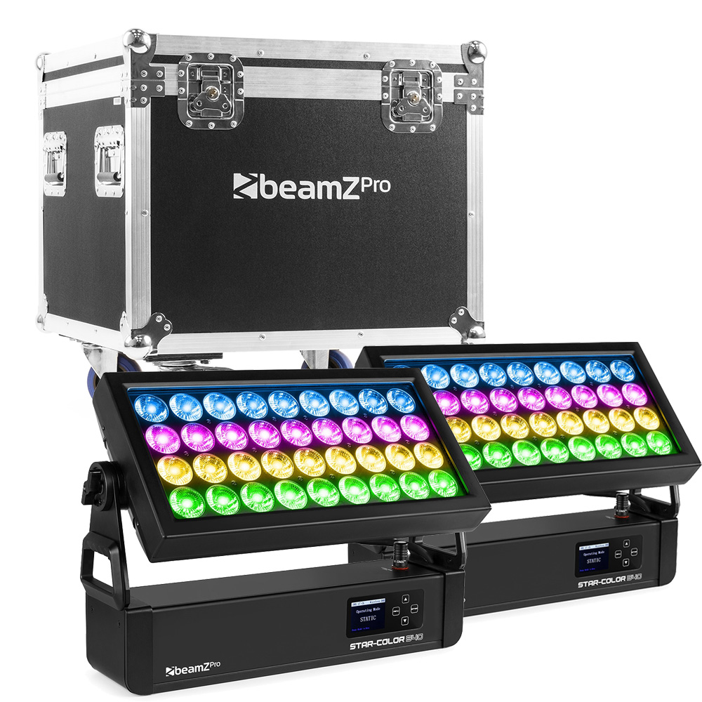 Beamz PRO Starcolor 540 Pack 2PCS with Flightcase