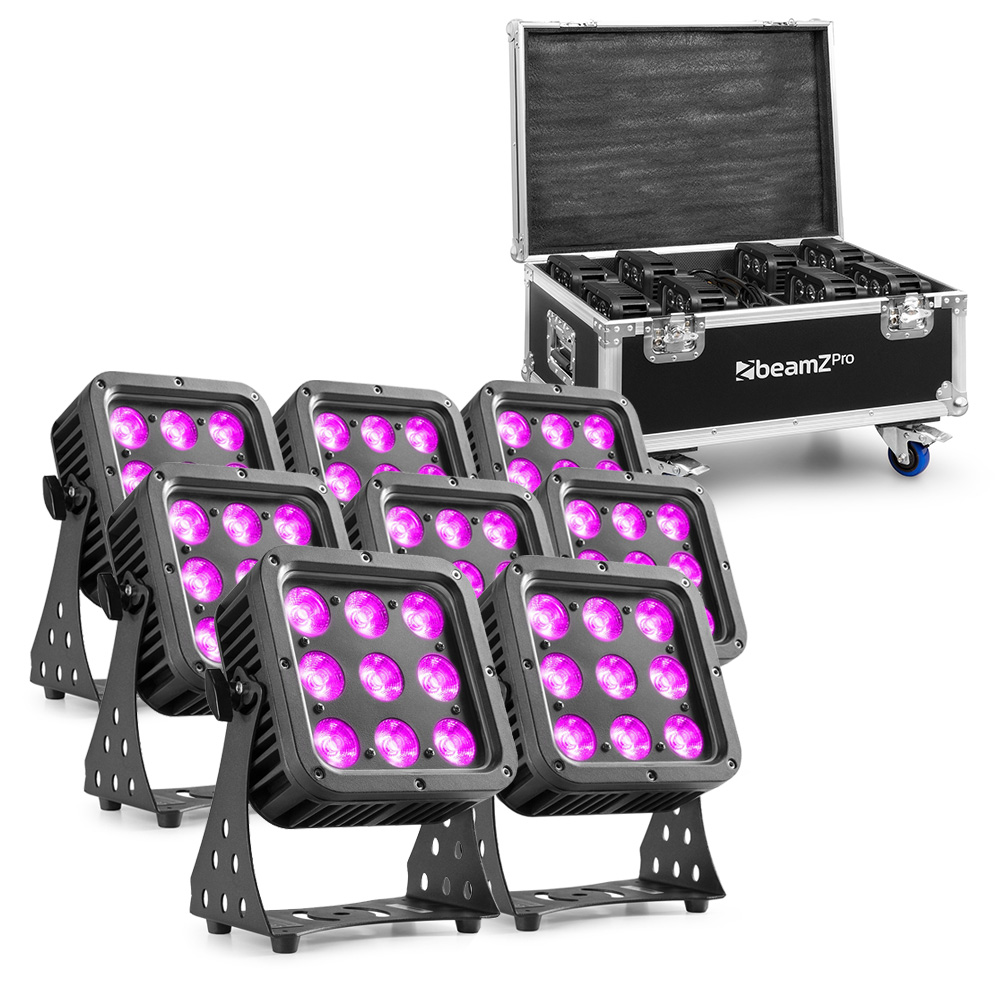 Beamz PRO Starcolor 72 Pack 8PCS with Flightcase