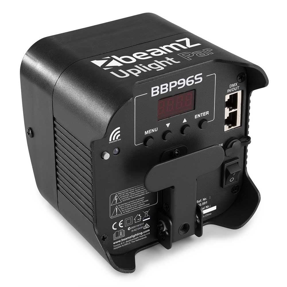 Beamz BBP96S Bundle with 8x Uplight Pars and Flight Case