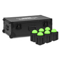 Beamz PRO KUBE20BK Outdoor Battery Uplight 6-Pack with Flightcase