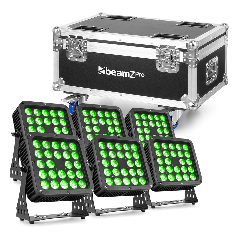 Beamz PRO Starcolor 200 Pack 6PCS with Flightcase