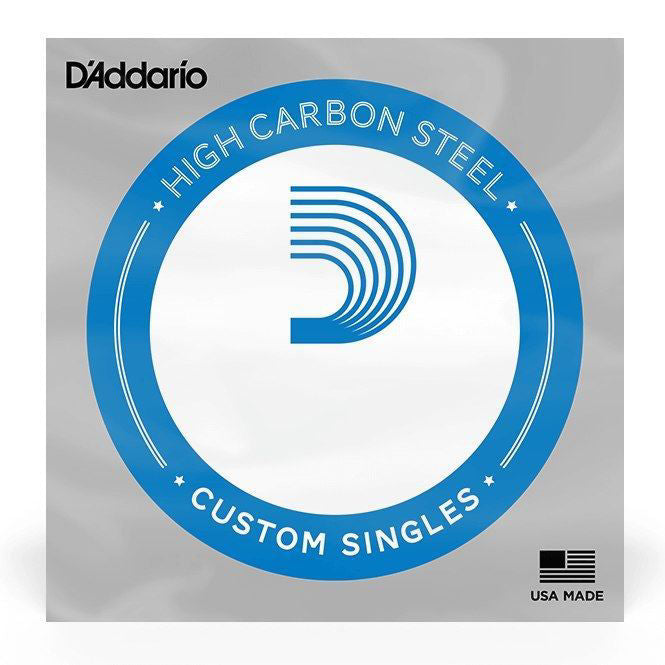 D'Addario 016 single plain electric guitar string shown on a white background.
