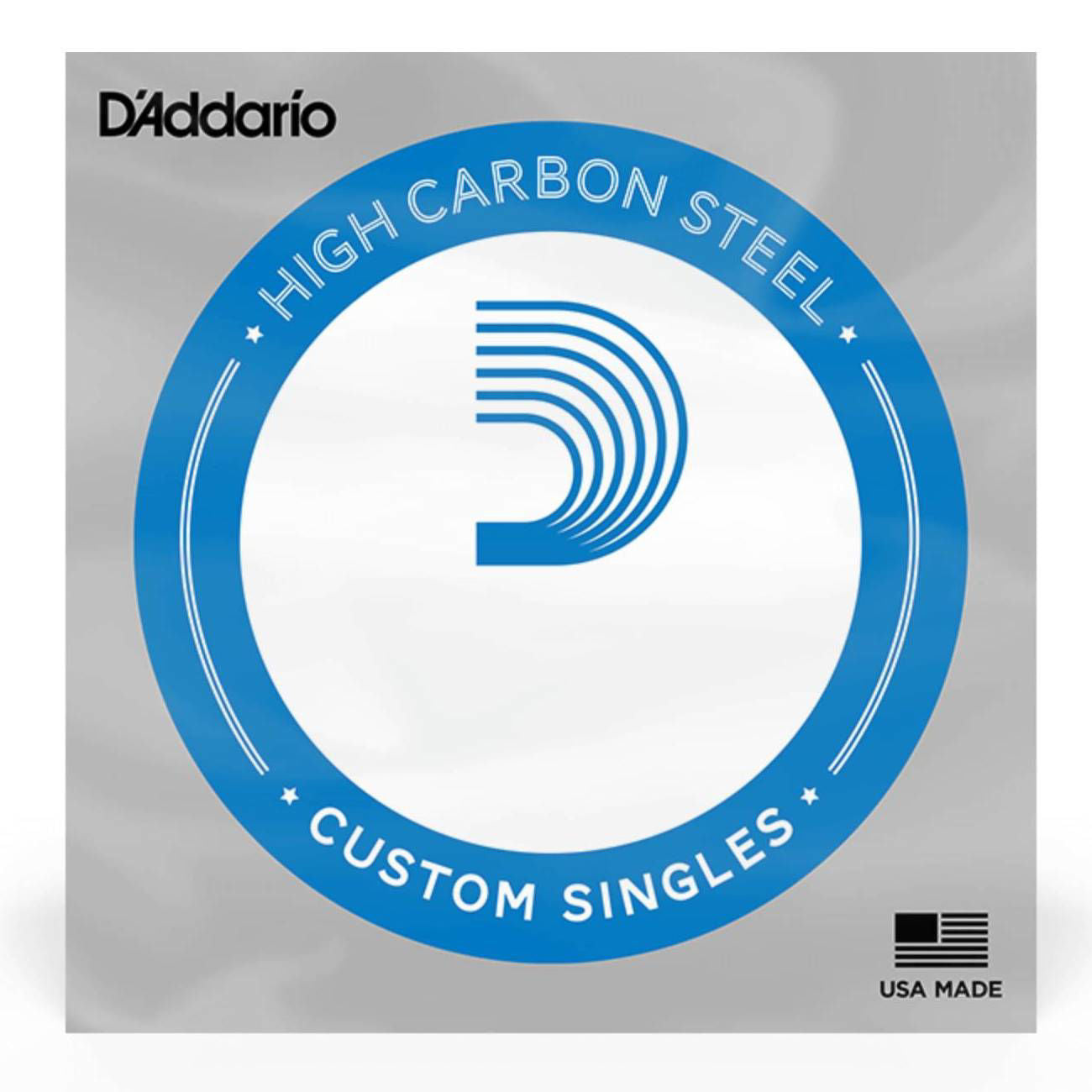 D'Addario 020 single plain electric guitar string shown on a white background.