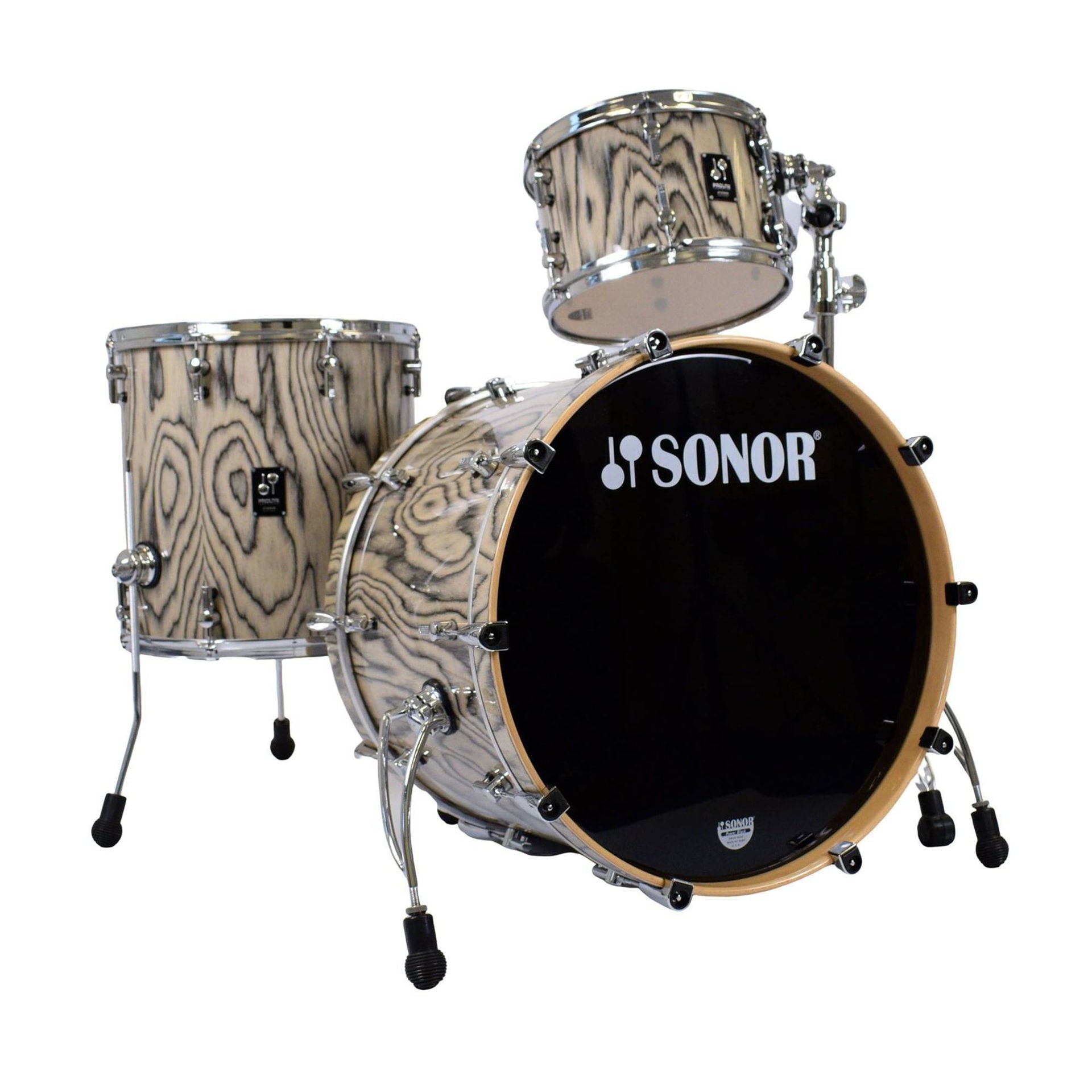 Sonor Prolite 3-Piece Shell Pack Drum Kit with 22in Bass Drum in Snow Tiger