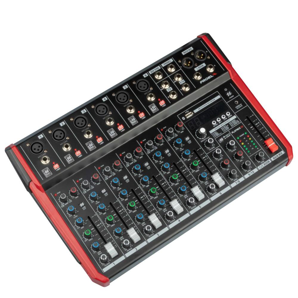 Proel PLAYMIX10 Compact 10-channel mixer with DSP and USB/BT interface