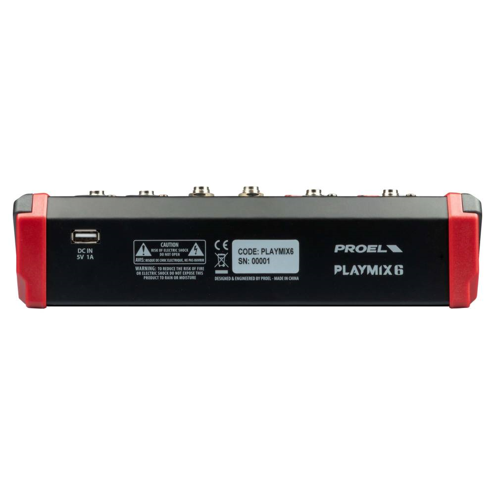 Proel PLAYMIX6 Compact 6-channel mixer with DSP and USB/BT interface