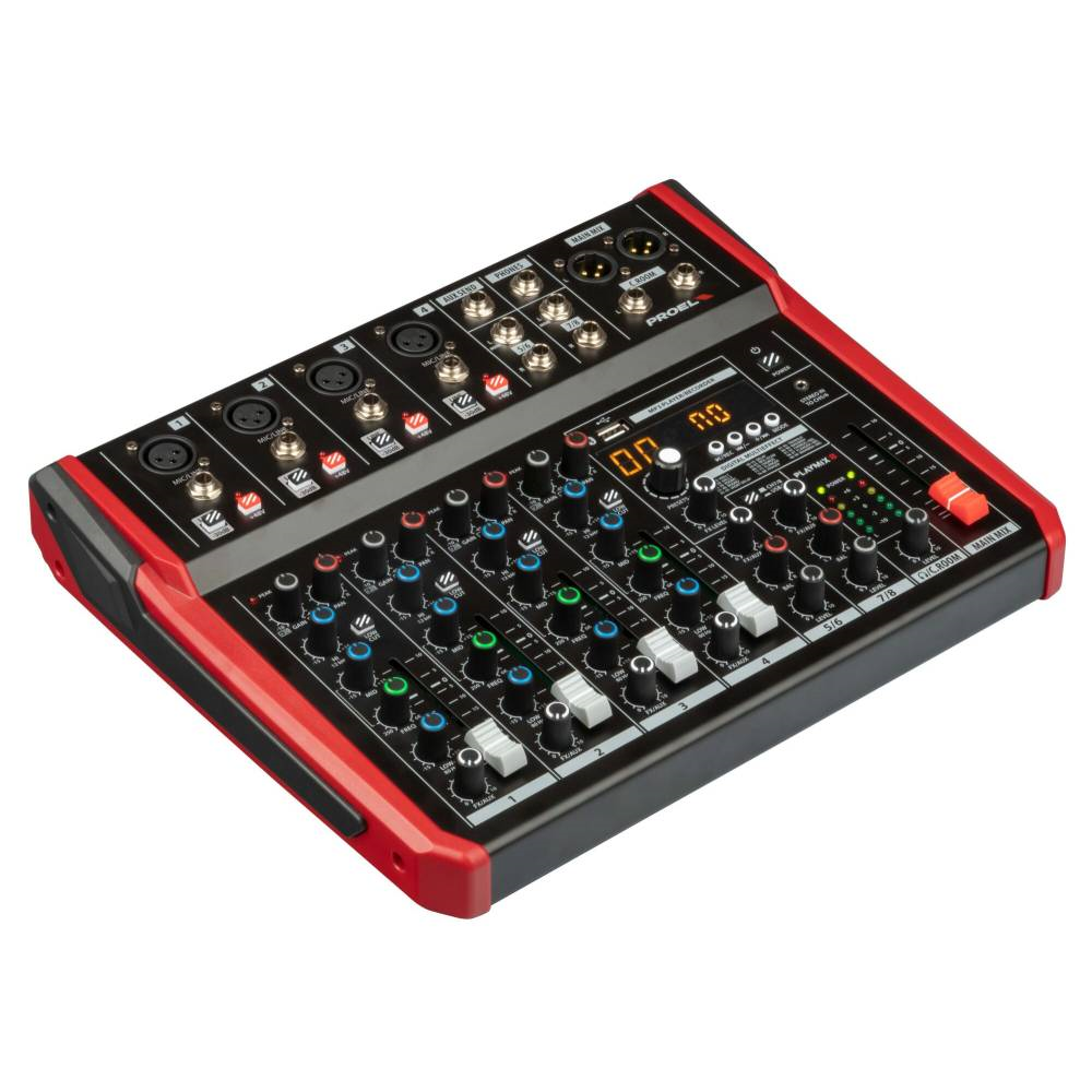Proel PLAYMIX8 Compact 8-channel mixer with DSP and USB/BT interface