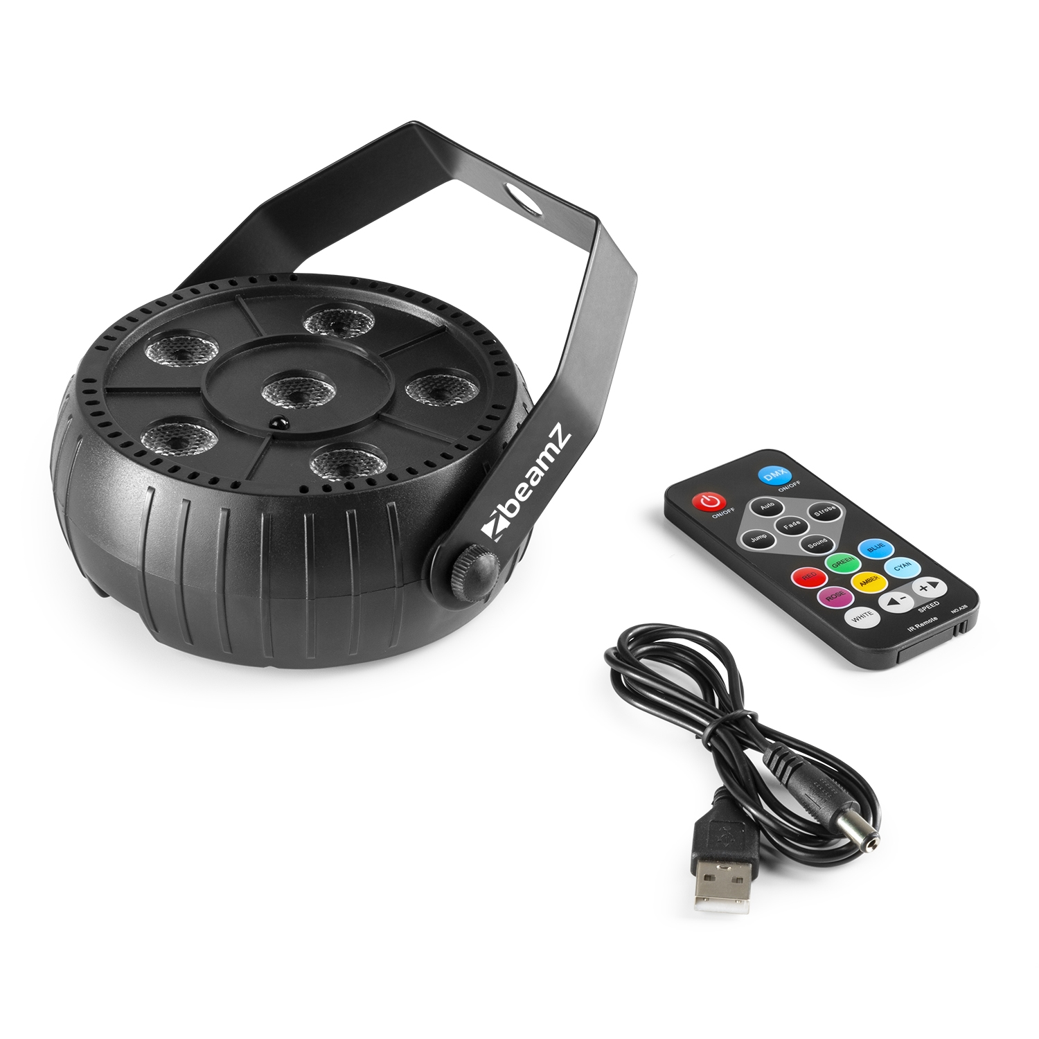 Beamz PLP10 PartyPar 6 x 2W RGB 3in1 Bat.IR Light