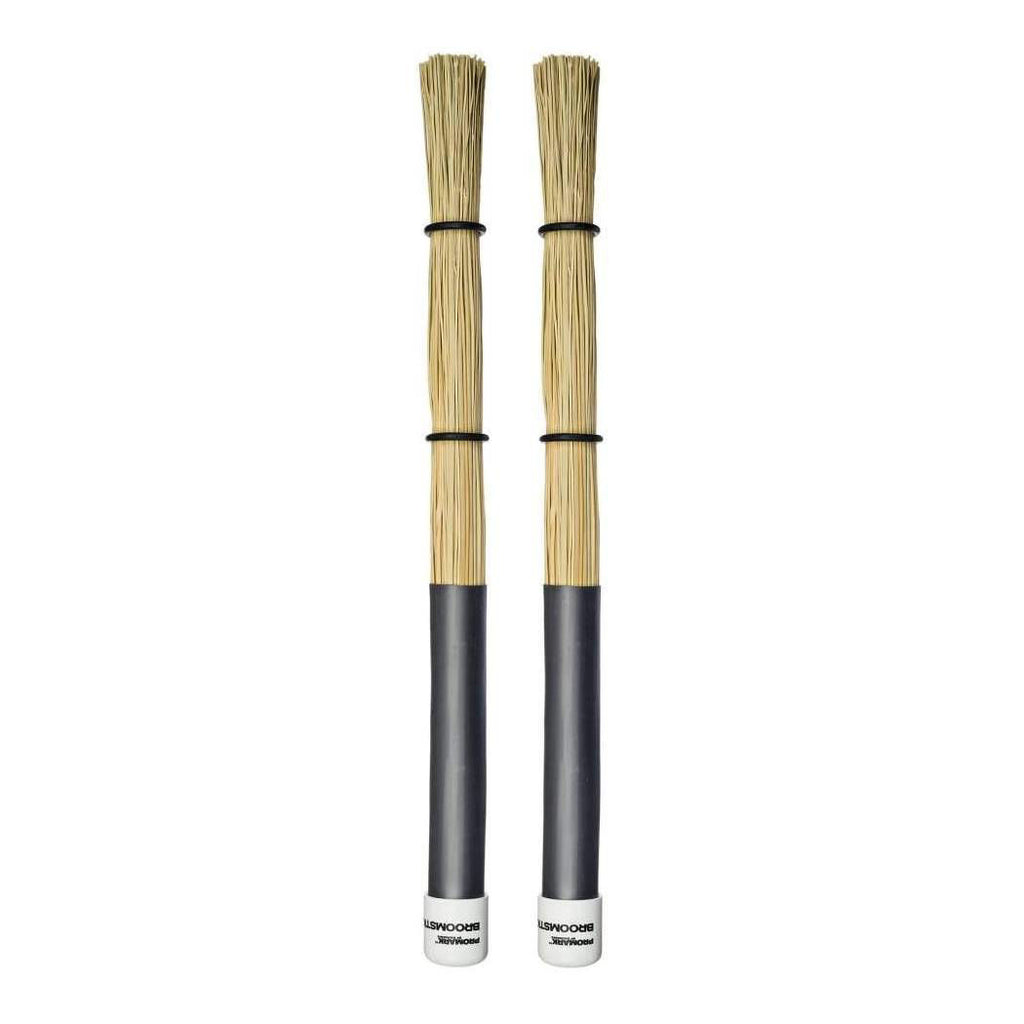 ProMark PMBRM1 Broomsticks Medium, professional drum sticks with wood finish and ergonomic grip for drummers.