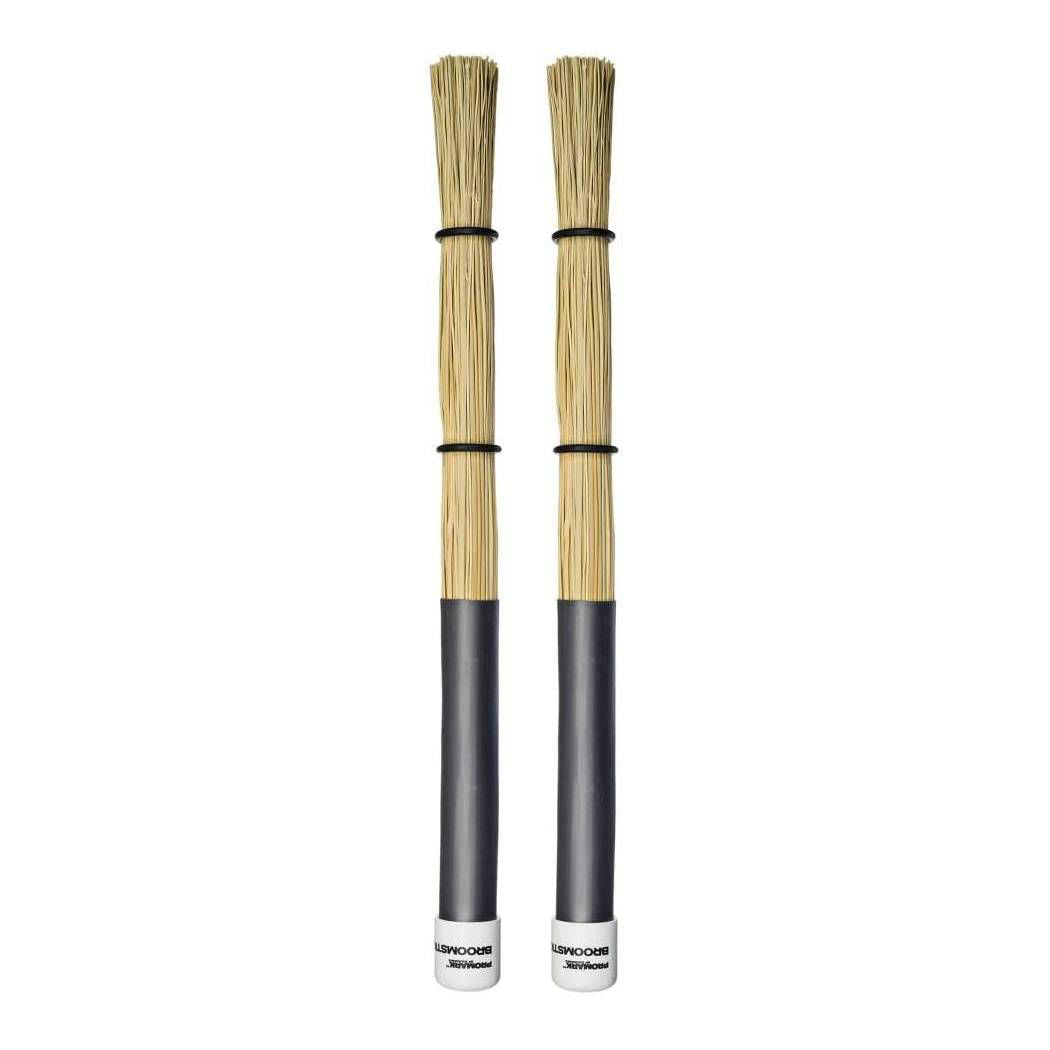 ProMark PMBRM1 Broomsticks Medium, professional drum sticks with wood finish and ergonomic grip for drummers.