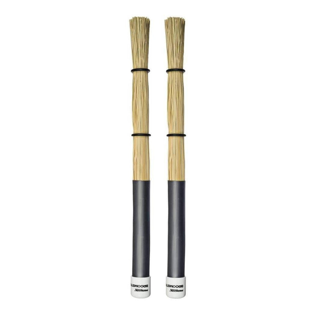 ProMark PMBRM1 Broomsticks Medium, drumstick sticks with wooden handles, used for drumming and percussion performance.