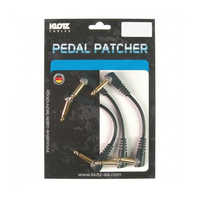 Klotz Guitar Patch Cable Guitar 30cm - Angle to Angle (3 Pack)