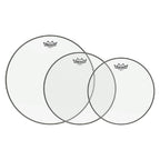 Remo Pro Pack Amassador Clear Fusion (10 12 14 & Free 14 Hazy Snare Side)