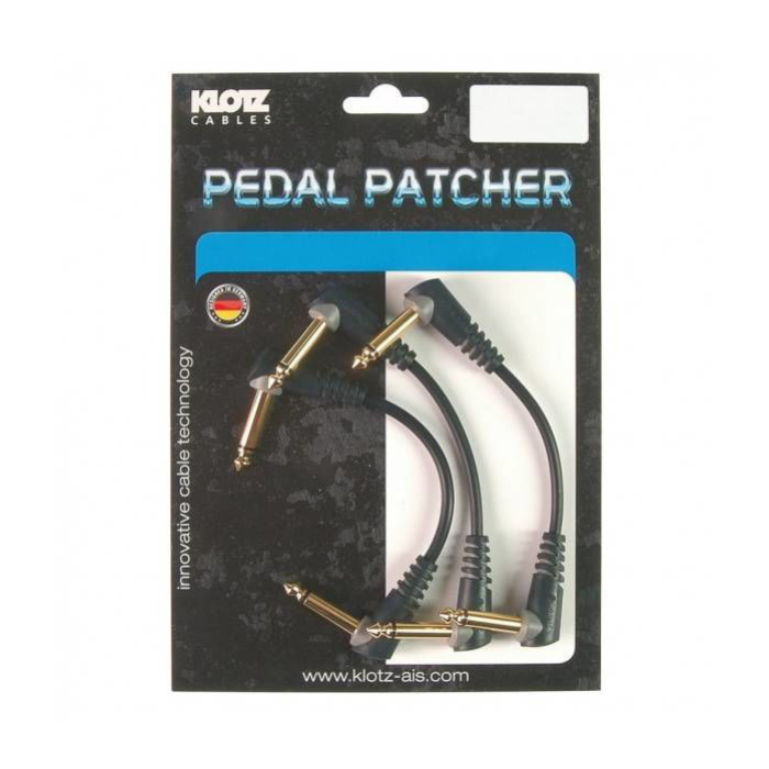 Klotz Guitar Patch Cable Guitar 30cm - Angle to Angle (3 Pack)