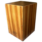 Opus Percussion Wooden Cajon in Zebrawood with Deluxe Carry Bag