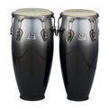 Pearl Primero Fiberglass 10 11 Congas with Basket Stands - Carbon Vapour