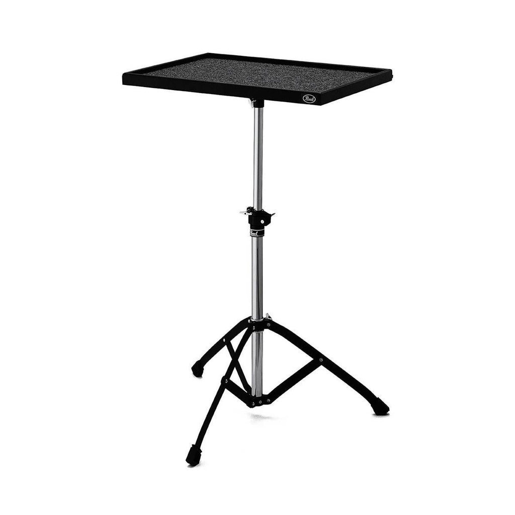 Large Pearl Pearl Trap Table with tripod base, 18x24 inches, drum hardware accessory for anti-ring and sound control.