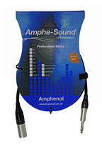 Amphenol Male XLR to 6.35mm Jack TRS Microphone Cable - 3m