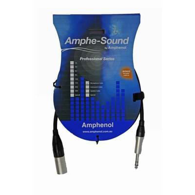 Amphenol Male XLR to 6.35mm Jack TRS Microphone Cable - 6m